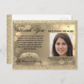 追悼式 感謝の写真 心を込めて ポストカード (正面/裏面)