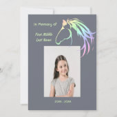 追悼式 招待状 水彩 パステル 馬 (正面)