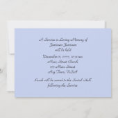 追悼式 生命の祝祭 静かな川 招待状 (裏面)