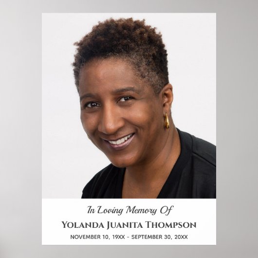 追悼式 葬儀 オーダーメイド 写真 哀悼 ポスター (正面)