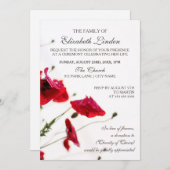 追悼式|赤いポピー 招待状 (正面/裏面)