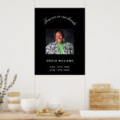 追悼式 黒白の写真 ポスター (キッチン)