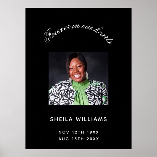 追悼式 黒白写真 ポスター (正面)