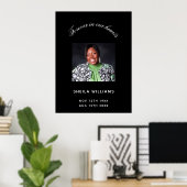 追悼式 黒白写真 ポスター (ホームオフィス)