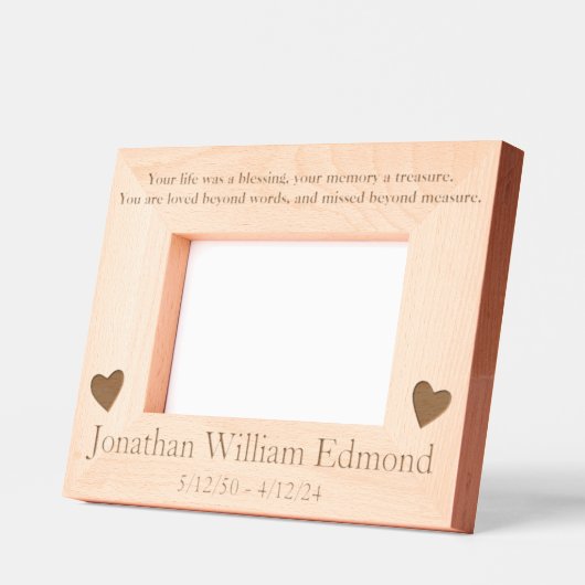 追悼恋しく思悔やみや弔慰 レーザー彫刻フレーム (左)