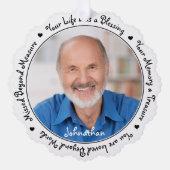 追悼悔やみや弔慰記念撮影 オーナメントカード (正面)