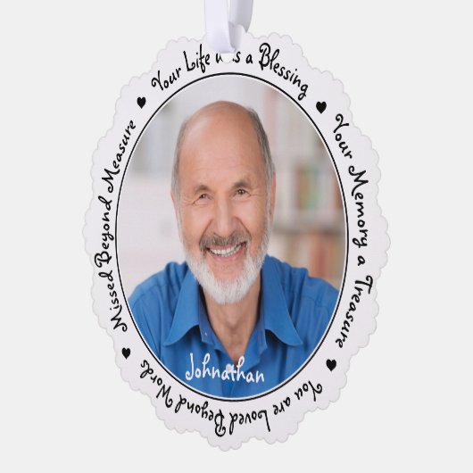 追悼悔やみや弔慰記念撮影 オーナメントカード (左)