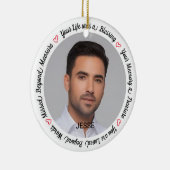 追悼悔やみや弔慰記念撮影 セラミックオーナメント (右)