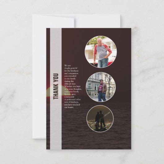 追悼感謝カード 招待状 (裏面)