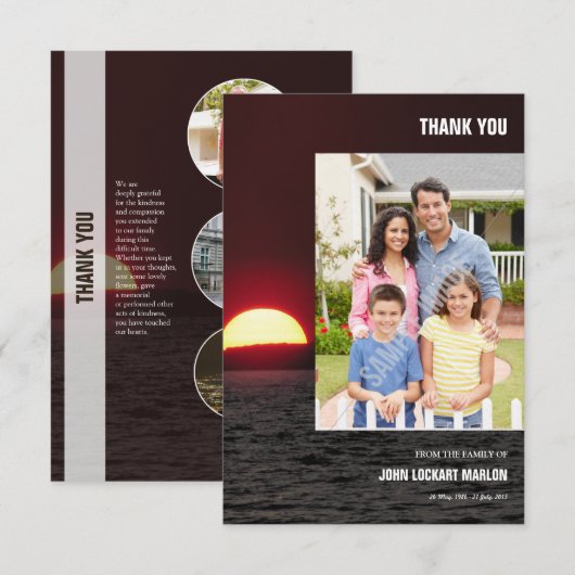 追悼感謝カード 招待状 (正面/裏面)