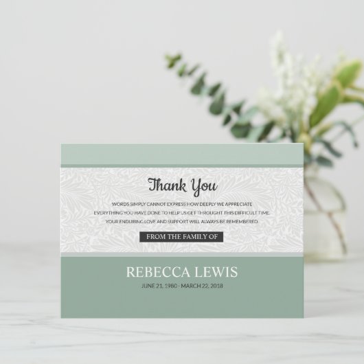 追悼感謝カード 招待状 (スタンド正面)