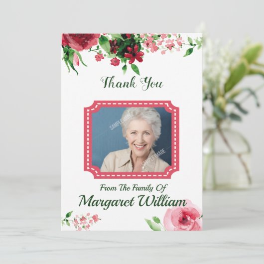 追悼感謝カード 招待状 (スタンド正面)