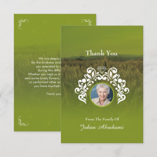 追悼感謝カード 招待状 (正面/裏面)