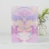 追悼招待 | 二人の天使と木 招待状 (スタンド正面)