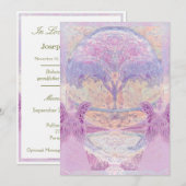 追悼招待 | 二人の天使と木 招待状 (正面/裏面)