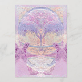 追悼招待 | 二人の天使と木 招待状