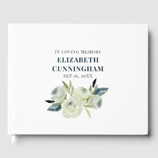 追悼水モダン色フローラ ゲストブック (正面)