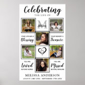 追悼用パーソナライズ写真コラージュ葬儀ポスター ポスター (正面)