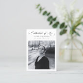 追悼用祈りの言葉カードの台本 名刺 (スタンド正面)