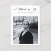 追悼用祈りの言葉カードの台本 名刺 (正面)