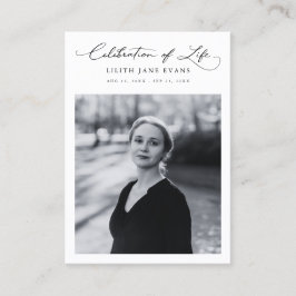 追悼用祈りの言葉カードの台本 名刺