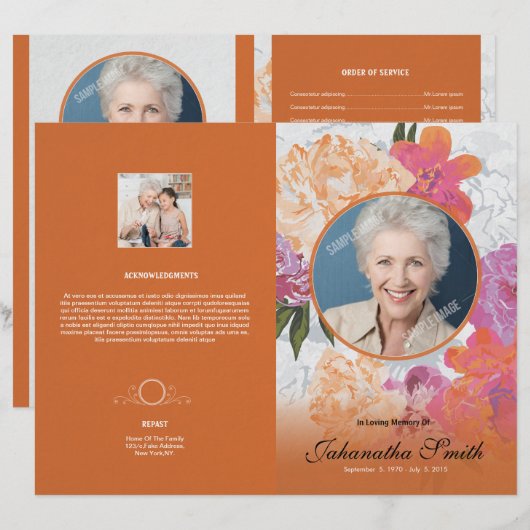 追悼番組チラシ (正面/裏面)