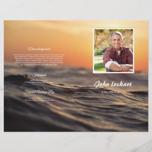 追悼番組テンプレート チラシ (正面)