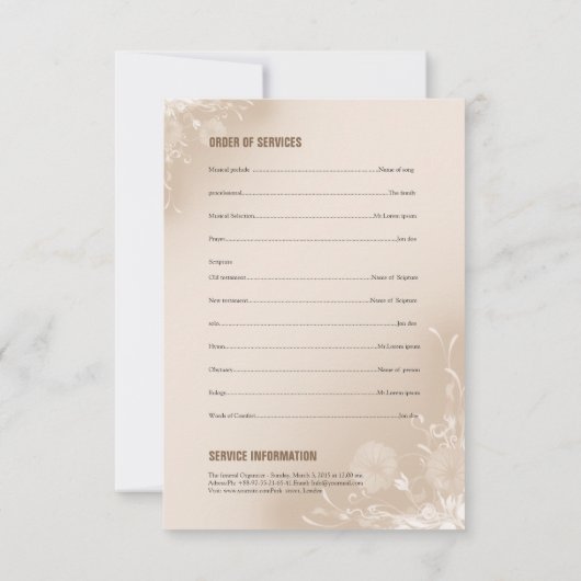 追悼番組テンプレート 招待状 (裏面)