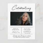 追悼発表 写真付き追悼式の案内 ポストカード (正面)