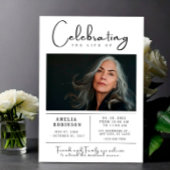 追悼発表 写真付き追悼式の案内 ポストカード