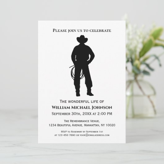 追悼白黒カウボーイ投げ縄 招待状 (スタンド正面)