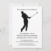 追悼白黒ゴルフプレーヤー 招待状 (正面)