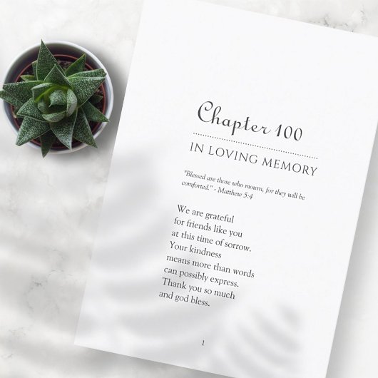 追悼章のテーマ サンキューカード