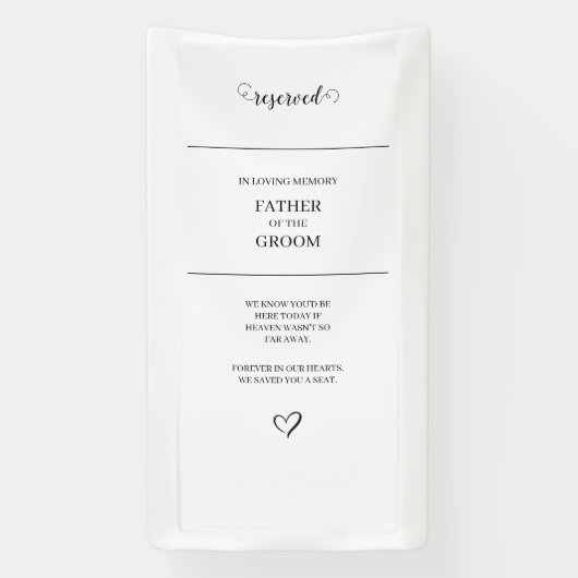 追悼結婚式椅子看板 横断幕 (縦)