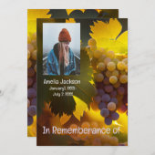 追悼葡萄ブドウ畑ワインカントリー 招待状 (正面/裏面)