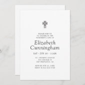 追悼葬祭ミニシンプルマリスト十華美字架 招待状 (正面/裏面)