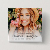 追悼葬祭モダンシンプル草書 缶バッジ (正面)