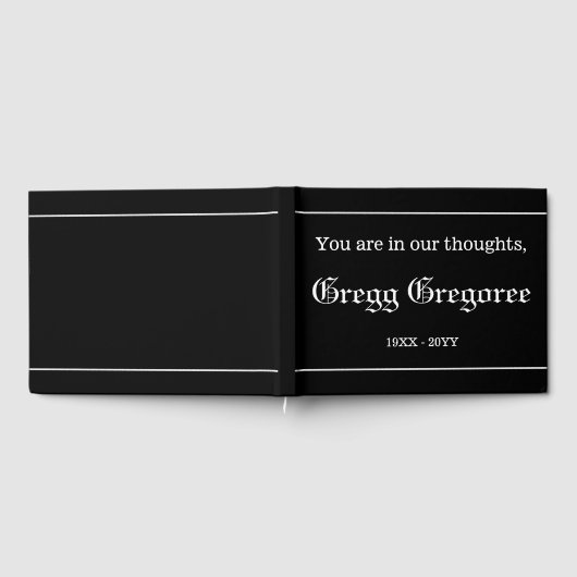 追悼記パーソナライズされた録 ゲストブック (全面)