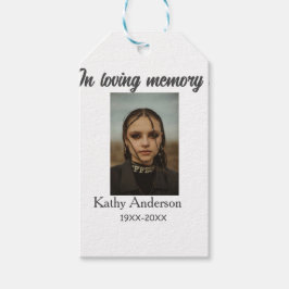 追悼記念の追記の愛情の記憶で ギフトタグ