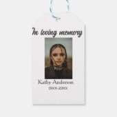 追悼記念の追記の愛情の記憶で ギフトタグ (裏面)