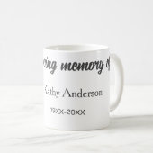 追悼記念の追記の愛情の記憶で コーヒーマグカップ (正面右)