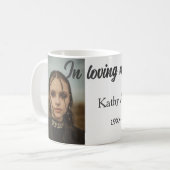 追悼記念の追記の愛情の記憶で コーヒーマグカップ (正面左)