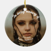 追悼記念の追記の愛情の記憶で セラミックオーナメント (裏面)