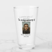 追悼記念の追記の愛情の記憶で タンブラーグラス (裏面)