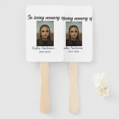 追悼記念の追記の愛情の記憶で ハンドファン (正面&裏面)