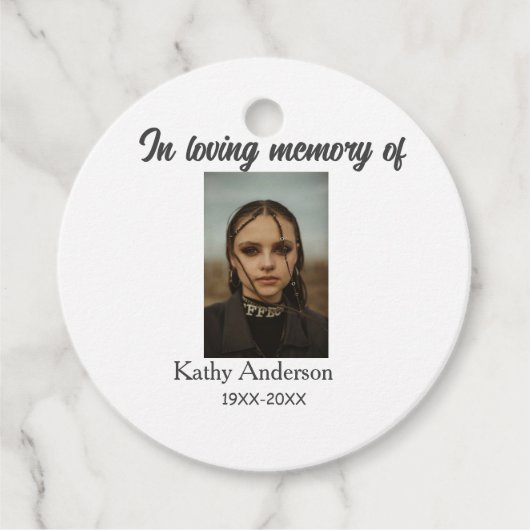 追悼記念の追記の愛情の記憶で フェイバータグ (正面)