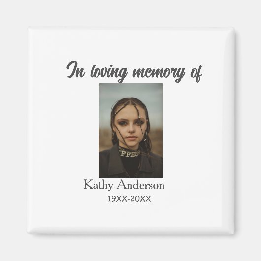 追悼記念の追記の愛情の記憶で マグネット (正面)