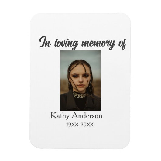追悼記念の追記の愛情の記憶で マグネット (縦)