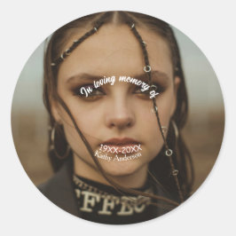 追悼記念の追記の愛情の記憶で ラウンドシール