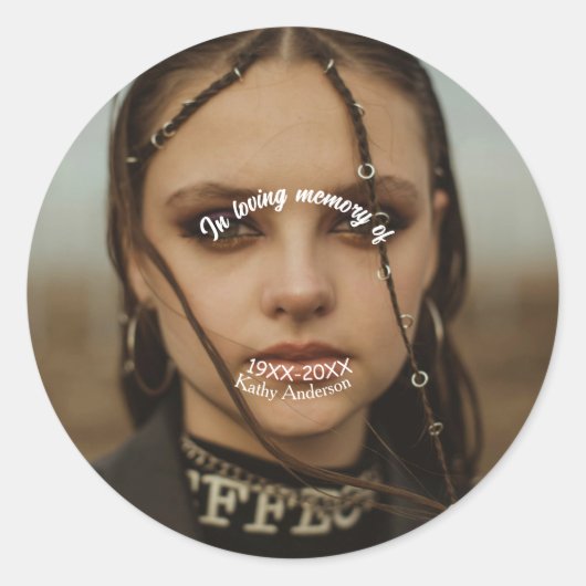 追悼記念の追記の愛情の記憶で ラウンドシール (正面)